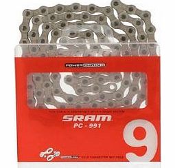 PC991 Hollow Pin 9 Speed Bike Chain Silver