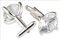 Stanislav Reymer Round Crystal Cufflinks by Mousie Bean