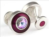 Stanislav Reymer Round Purple / Violet Cufflinks by Mousie Bean