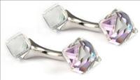 Stanislav Reymer Vitrail Cube Crystal Cufflinks by Mousie Bean