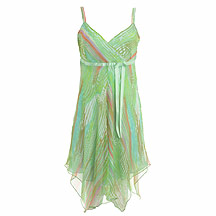 Star by Julien MacDonald Green printed chiffon baby doll dress