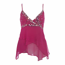 Magenta babydoll top