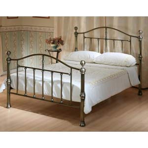 Victoria 4FT 6 Double Bedstead - Brass