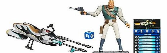 Castas Bounty Hunter 3.75inch Action Figure and Speeder Bike - Class I Fleet Vehicle - Star Wars