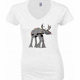 Wars Christmas Walker White Womens T-Shirt