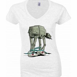 Wars Tripping Walker White Womens T-Shirt