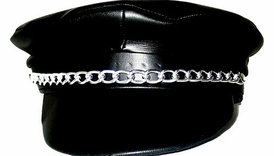 Mens Womens 80s 90s PVC Bikers Rocker Village People HAT Fancy Dress Costume Hat