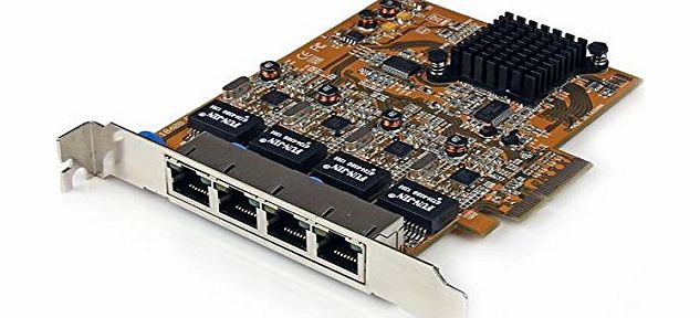 STARTECH.COM  4 Port PCI Express Gigabit Ethernet NIC Network Adapter Card