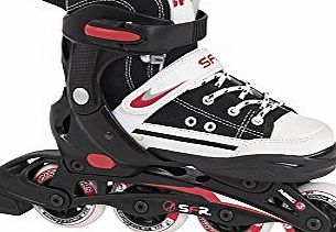 Stateside SFR Camden Adjustable Size Inline Skates - Black, Red and White - Size 3-6