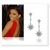 Steal Her Style Eva Longoria Dangling CZ Flower Earrings