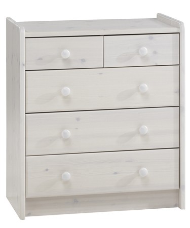 Whitewash Pine 2+3 Chest of Drawers