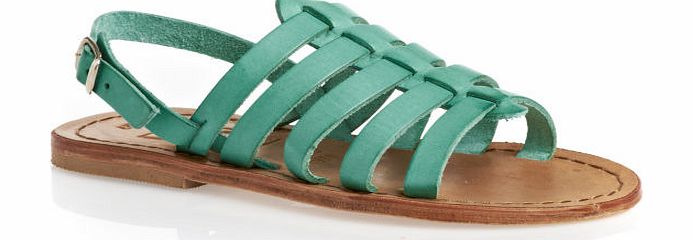 Step2wo Girls Step2wo Brigitte Sandals - Green Leather