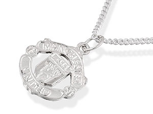 Silver Manchester United Crest Pendant