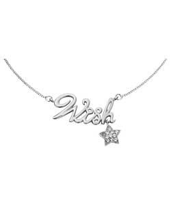 Sterling Silver Wish Crystal Necklet