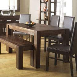 - Lyon Walnut Dining Table & 6 Standard