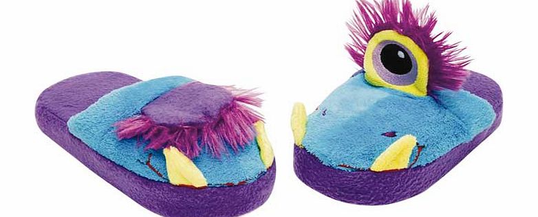 Stompeez Blue Blinky Eyed Monster Slippers -