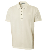 Cream Pique Polo Shirt