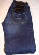 Stone Island Denims Dark Denim Worn Effect Button Fly Straight Leg Jeans