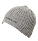 Grey Ribbed Beanie Hat