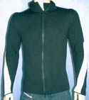 Stone Island Mens Black Hooded Full Zip Chunky Ribbed Wool Sweater