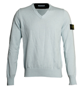 Sky Blue V-Neck Sweater