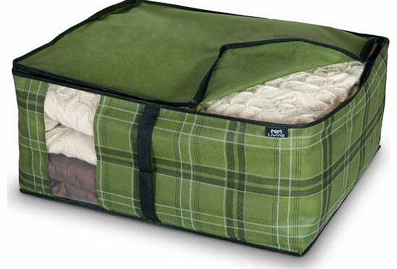 Storeasy Tartan PP Non Woven 2 Piece Blanket Storage Set