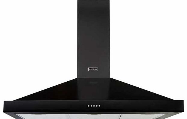 1000 RICH 100cm Cooker Hood - Black