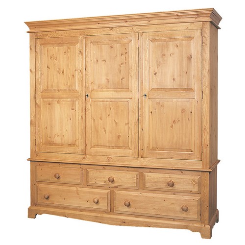 Pine Triple Gents Wardrobe (3+2