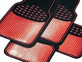 Heavy Duty Car Mat Set - Red