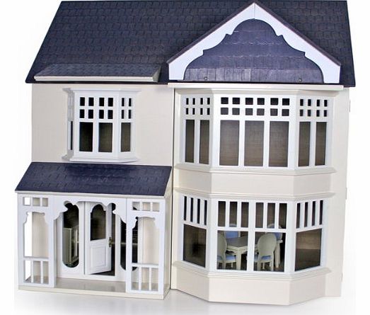 Sue Ryder Cream 3 Storey Fulham Wooden Dolls House Kit