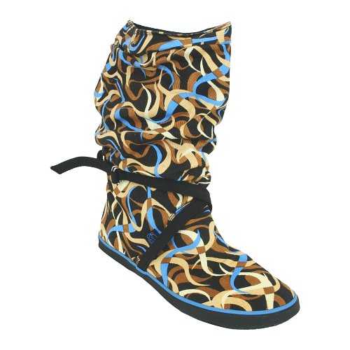 Ladies Sugar Graphic Scrunch Boot Confetti Blue