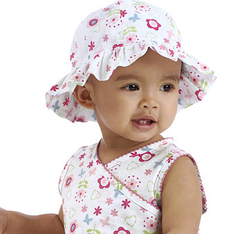 Summer Tea Party Floppy Sun Hat 6-9 Months