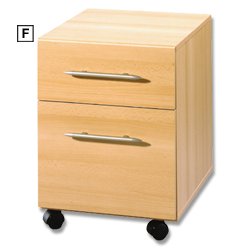 Sun ` Office Furniture 2 Drawer Pedestal - Beech