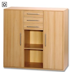 Sun ` Office Furniture Side Cupboard - Beech