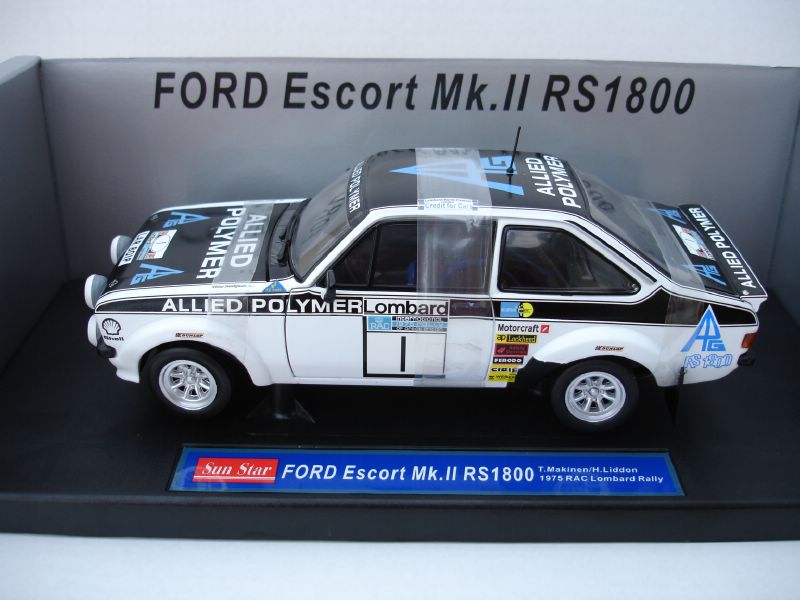 Sun Star Ford Escort RS1800 Timo Makinen 1975 in White