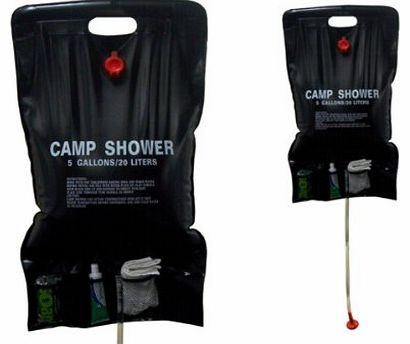 Sunncamp  Platinum 20ltr Solar Shower with Storage Pockets - Black