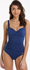 Sunseeker, 1295[^]264595 Solid Twist Front One Piece D Cup - True Blue