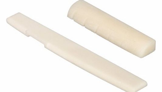 Buffalo Bone Bridge Saddle And Nut For Acoustic Guitar--Ivory