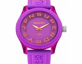 Superdry Ladies Tokyo All Purple Silicone Strap