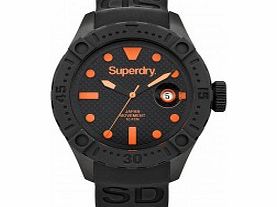 Superdry Mens Scuba Deep Sea Black Silicone