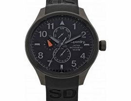 Superdry Mens Scuba Multi Black Silicone Strap