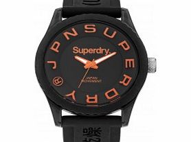 Superdry Mens Tokyo Black Silicone Strap Watch