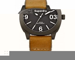 Superdry Thor Midi Orange Tan Leather Strap Watch