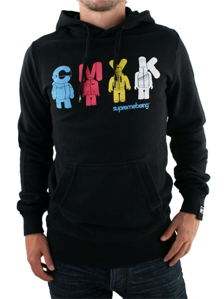 Black CMYK Toydub Hooded Sweat