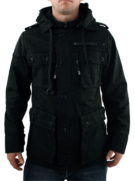 Black Woodsman Hooded Jacket