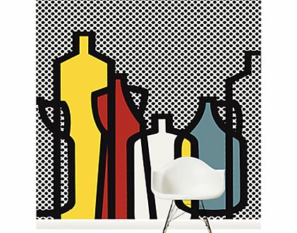 Surface View Pop Bottles Black Wall Mural, 240 x