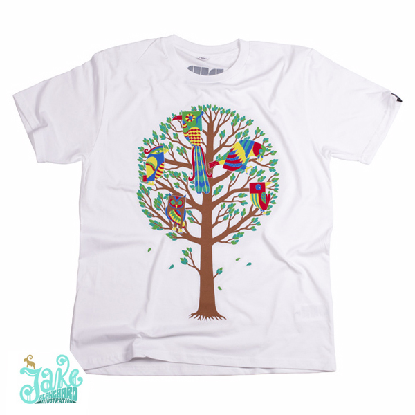 Organic T-Shirt - Jake Owl - White