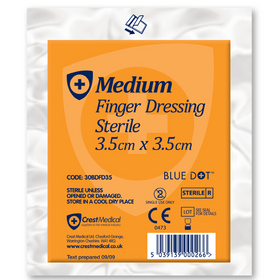 SUZH02 Blue Dot Sterile Finger Dressing 35mm x