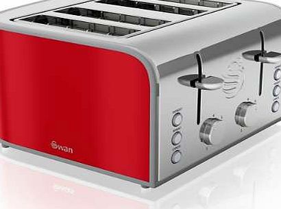 Swan 4 Slice Retro Toaster