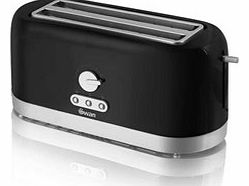 Swan ST10090BLKN 4 Slice LongSlot Black Toaster